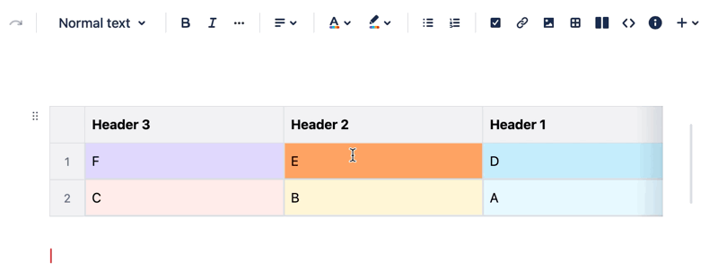 Insert rows & columns